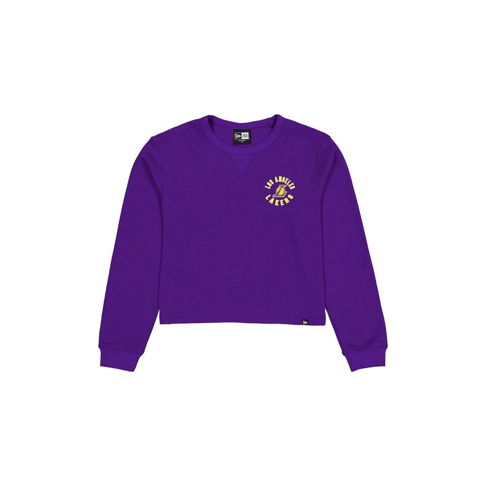 New Era Los Angeles Lakers Sport Night T-Shirt Women's Long Sleeve - Size XS